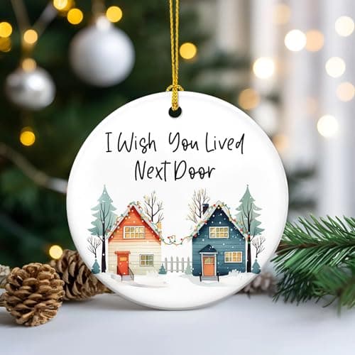 Friend Gifts for Women Friendship, Christmas Ornament - Christmas, Birthday Gifts for Women, Long Distance Friends, BFF, Work Besties Gift Ideas - Christmas Tree Decoration Ceramic Ornament