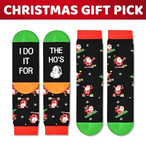 Christmas Gifts Stocking Socks - Xmas Stocking Stuffers for Men Women Secret Santa Gifts for Men Women