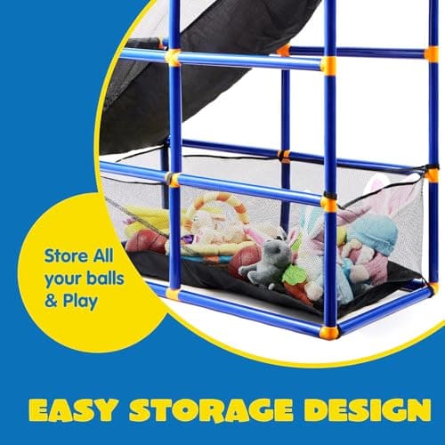 JOYIN Arcade Basketball Game Set with 4 Balls and Hoop for Kids 3 to 12 Years Old Indoor Outdoor Sport Play - Easy Set Up - Air Pump Included - Ideal for Competition