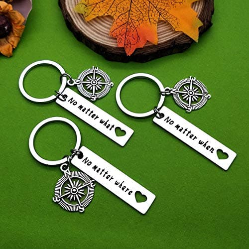 Baipilu Long Distance Friendship Keychain Gifts No Matter Where No Matter What Best Friends Keychain Set of 3 Distance Gifts Graduation Present for Friends Sister