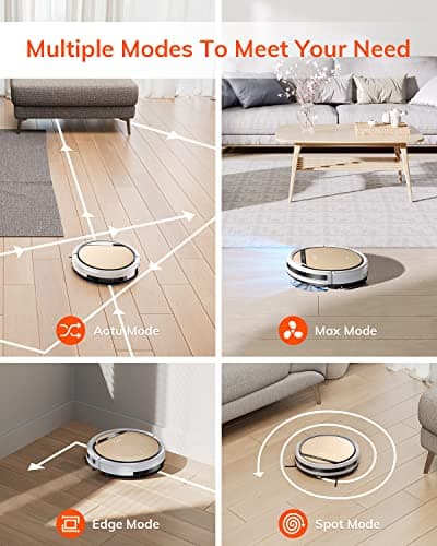 ILIFE V5s Plus Robot Vacuum and Mop Combo with Wi-Fi/App/Alexa, Automatic Self-Charging Robotic Vacuum Cleaner, Slim and Quiet, Cleans Hard Floors Carpets and Pet Hair (V5s Pro Upgrade Version)