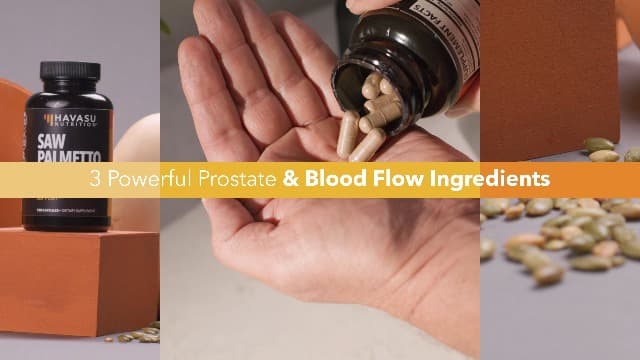 HAVASU NUTRITION Saw Palmetto Supplement with Stinging Nettle and Pumpkin Seed Extract - Advanced 3X Formula - DHT Blocker Urinary Health and Prostate Support for Mens Health - Vegan, Non-GMO Capsules - 2 Month Supply