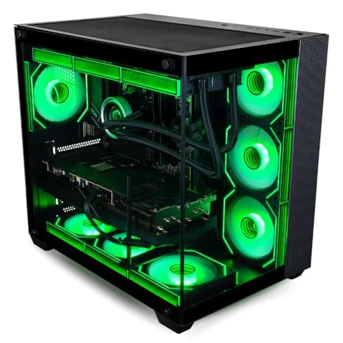 Panorama XL Gaming PC Desktop (NVD GeForce RTX 5080, Intel 24-Core i9-14900KF Processor, 96GB DDR5 RAM, 4TB Gen4 NVMe SSD, WiFi 6E, HDMI, Windows 11 Pro) Best 2025 Prebuilt Tower RGB Gamer Computer