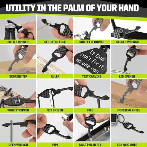 Fathers Day Dad Gifts from Daughter and Son - Multitools Mens Women Gift Ideas Hand Tools DIY Camping Accessories for Birthday Valentines Easter Christmas Stocking Stuffers for Adult Teen Boys