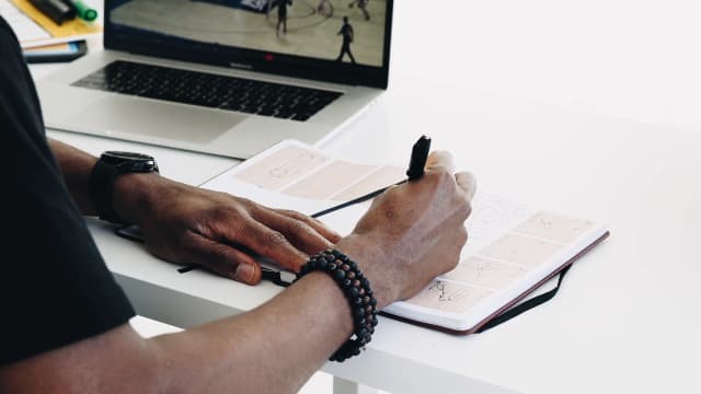 The Playbook Journal - A Basketball Playbook Notebook, Basketball Coach Gifts for Men & Women & Players, Coaching Notebook for Coach Appreciation Gifts