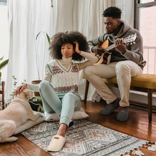 ATHMILE House Slippers for Women Men Indoor Barefoot Slippers Socks Furry Slip on House Shoes Cozy Comfy for Home Bedroom Travel Yoga