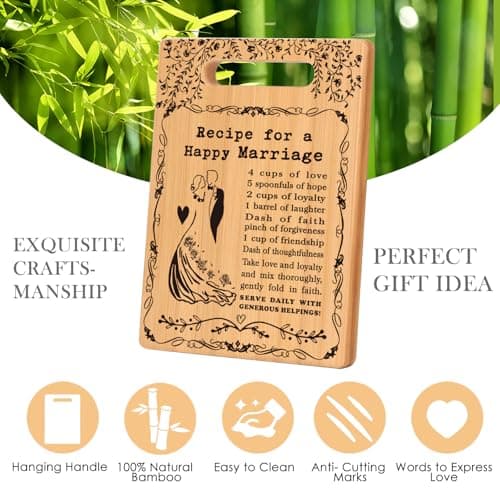 Wedding Gifts for Couples Marriage Cutting Boards Anniversary Newlywed Gift for Friend Inspiring Marriage Gifts Bridal Shower Gifts for Bride Cutting Boards for the Kitchen