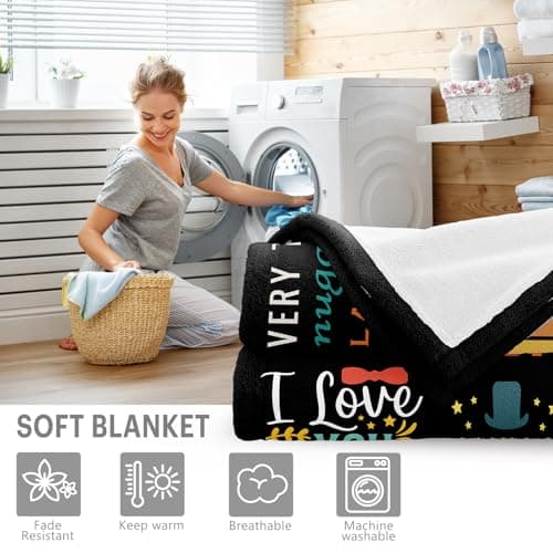 Dad Throw Blanket - 50x60 Inch Soft & Durable Gifts for Dad Birthday, Father's Day, Retirement - Perfect for Travel, Camping, Office & Home Use from Daughter or Son