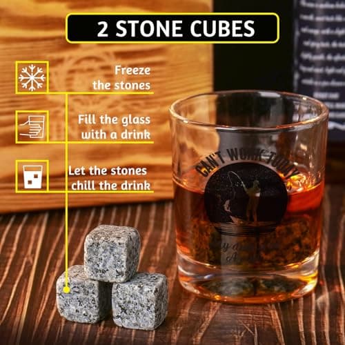 Fishing Gifts For Men, Whiskey Gifts for Men Fisherman, Fishing Gift For Man Boys Unique, Funny Bourbon Angling Gift, Whiskey Set Presents For Man