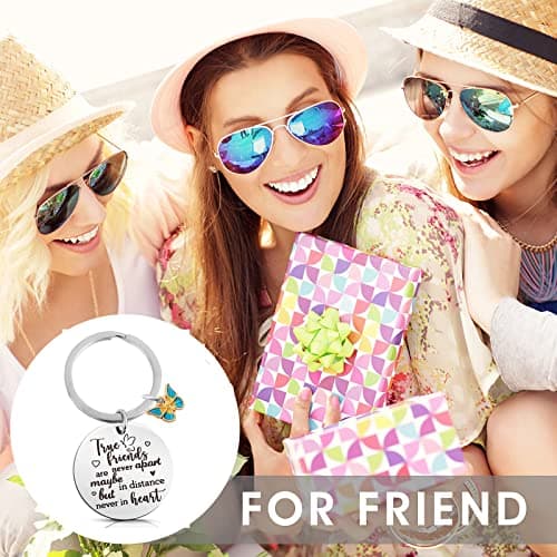 Ouligay Best Friend Keychain Friendship Gifts for Women Bestfriend Birthday Gifts for Women Bff Bestie Long Distance Friendship Best Friend Graduation Coworker Leaving Going Away Goodbye Farewell Gift