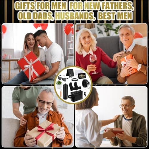 Skylety 13 Pcs Birthday Gifts Baskets for Men Gift for Men Birthday Gift Box 16 oz Tumblers Wallet Toiletry Bag Belt Sock Bottle Opener Bracelet Glasses Keychain for Dad Boyfriend Husband