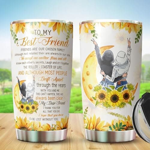 Gift for Best Friend - Best Friend Tumbler - Gifts for Bestie Women - Bestie Cup - Gifts for Best Friend Woman on Birthday, Christmas - To My Best Friend Coffee Mug - Bestie Tumbler 20 Oz