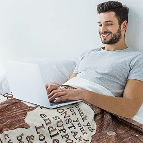 Gifts for Dad from Daughter to My Dad Blanket Best Gift for Fathers Day Birthday Christmas Valentines Day Bday Present Idea for Father Husband Men Him Healing Thoughts Throw Blanket 60''x50''