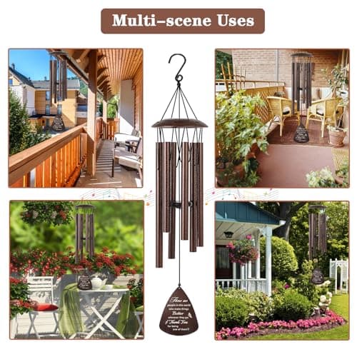 Thank You Gifts for Women Men, 32" Wind Chimes Thank You Gifts, Appreciation Gifts for Employee Coworkers Colleague Teachers Nurses, Thanksgiving Day Gifts for Family Friends