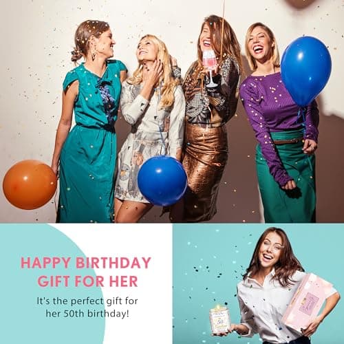 LUCOTIYA 50th Birthday Gifts for Women 50th Birthday Gifts for Her Vintage 1975 Gifts Idea For Women,Friends,Sister,Mom,Aunt