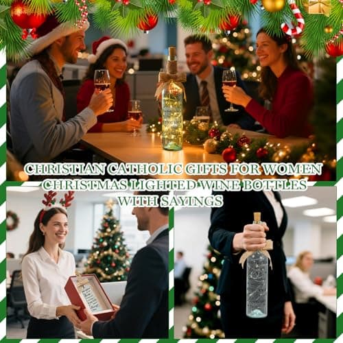 Friendship Gifts for Women Christmas 2026 Lighted Wine Friendship Bottle Holiday Unique Friends Gift for Girlfriend Men Birthday Wine Bottle Light Christmas Table Centerpieces Decorations