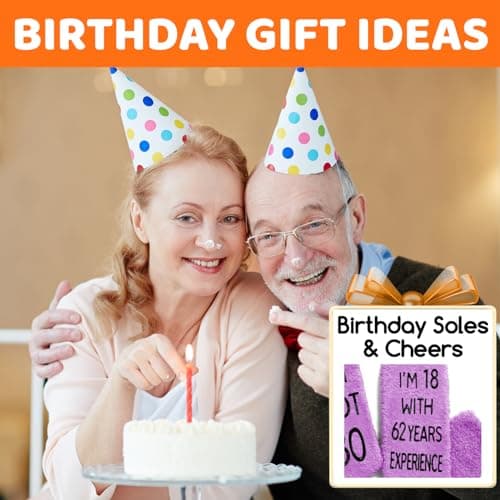 HAPPYPOP Birthday Gift Ideas for Women - Socks for 75 80 85 90 95 Year Olds, Elderly Gifts
