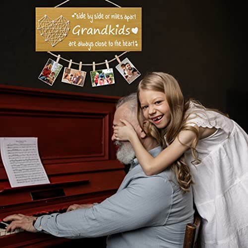 Christmas Gifts for Grandma Grandpa from Granddaughter Grandson - Grandkids Picture Frame for Grandmother Grandfather Grandparent for Mothers Day Fathers Day Grandparents Day Birthday Thanksgiving