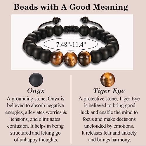 Best Ever Gifts for Mens Teen Boys, Beads Bracelet Gifts for Friend Brother Uncle Boyfriend Grandpa Dad Son Grandson Nephew New Dad Stepdad Husband on Birthday Christmas Valentines Fathers Graduation