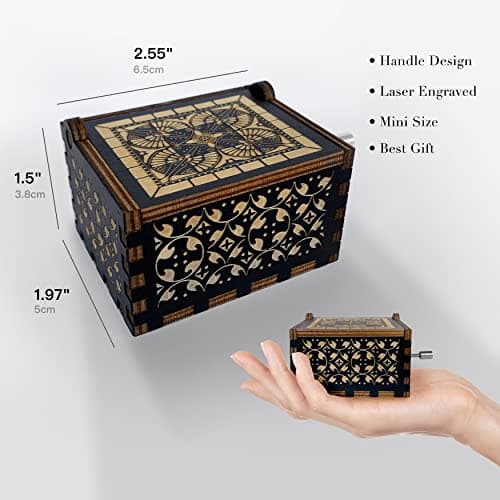 True Friendship Gifts for Women Female You are My Sunshine Wooden Music Box-True Friends are Hard to Find,I am so Grateful in Mine I Have You Keepsake Box for Friends(Black)