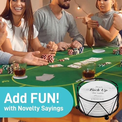 Funny Coasters - Perfect White Elephant Gifts - Unique Gifts for Women Men - Cool Friend Gifts - Secret Santa Gifts - Gag Gifts - Couples Gifts - Funny Housewarming Gifts - Birthday