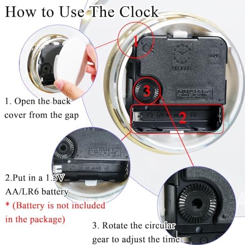 YWHL 50th Wedding Anniversary Quartz Clock Gifts for Parents, 50 Years Golden for Couple, Happy 50th Anniversary Decoration Gift for Her Him (Battery not Included)