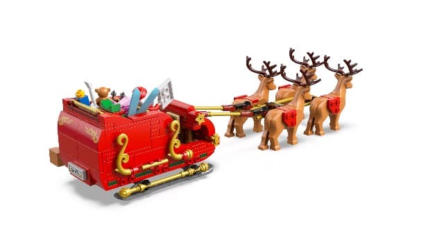 LEGO Santa's Sleigh - Building Toys for Kids, Boys & Girls, Ages 9+ - Indoor Christmas Decorations for Home W/Santa Claus Figurine & Reindeer - Gifts for Boys & Girls - 40499