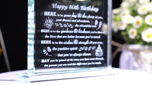 Movdyka 80th Birthday Gifts for Women Men - Crystal Clock Gifts Personalized 1944 80 Year Old Birthday Present for Her Him - Happy 80th Birthday Gifts Ideas for Mom Dad Unique