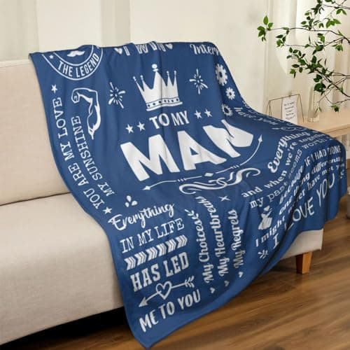 Boyfriend Gifts from Girlfriend, Birthday Gifts for Him Boyfriend Ideas, Anniversary Meaningful Gifts for Boyfriend Throw Blanket 60" x 50"