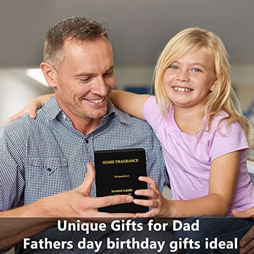 Homsolver Gifts for Dad, Fathers Day Christmas Birthday Dad Gifts from Daughter Son - Sandalwood Scented Candle (7OZ)