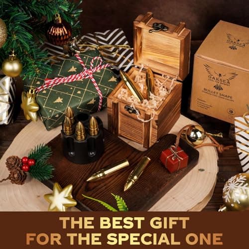 Gifts for Men Dad Husband, Whiskey Stones, Unique Christmas Anniversary Birthday Stocking Stuffers Gift Ideas for Him Boyfriend, Man Cave Stuff Cool Gadgets Retirement Bourbon Presents for Uncle