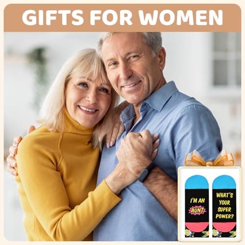 HAPPYPOP Gifts For Women Men - Aunt Uncle Grandparent New Parents Socks, Mothers Father Day Socks