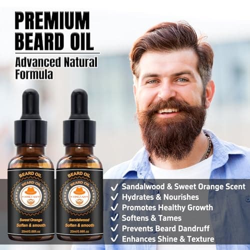 XIKEZAN Beard Kit for Men Grooming & Care w/Beard Conditioner, Wash, Oil, Balm, Brush, Comb,Birthday Fathers Valentines Gifts for Men Him Dad Husband Boyfriend Christmas Gifts Mens Stocking Stuffers