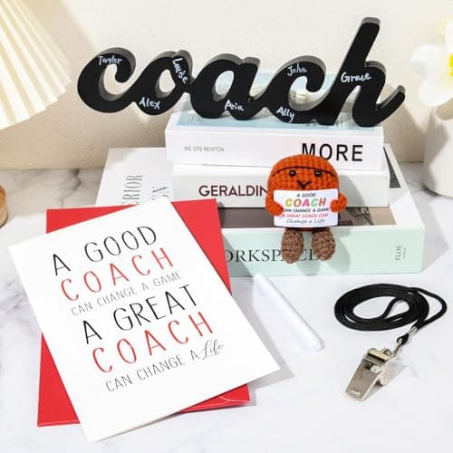 Basketball Coach Gifts - 5PCS Cheer Coach Thank You Appreciation Gifts for Men Women Basketball Coaches Retirement Birthday Gifts