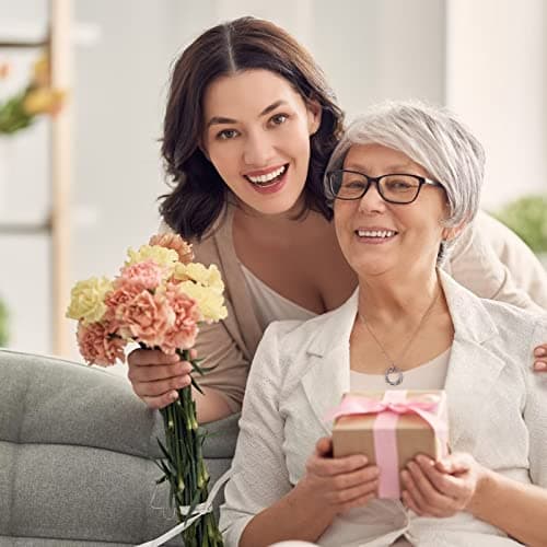 Birthday Gifts for Women, Sterling Silver Chain Circles Necklace 30th 40th 50th 60th 70th 80th 90th Birthday Necklace for Her Woman 30 40 50 60 70 80 90 Years Old Birthday Gifts for Women