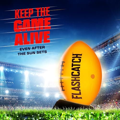 Light Up Football - Glow in the Dark Ball - NO 6 - Boys Gifts - Outdoor Sports, Birthday Gifts for Boys 8-15+ Year Old - Kids Teenage Youth Gift Ideas - Boy Toys Stuff Ages 8 9 10 11 12 13 14 15
