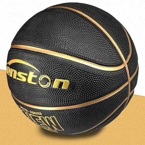 Senston 27.5‘’/29.5'' Basketball Outdoor Indoor Rubber Basketball Ball for Kids/Adult Official Size 5/7 Basket Ball with Pump