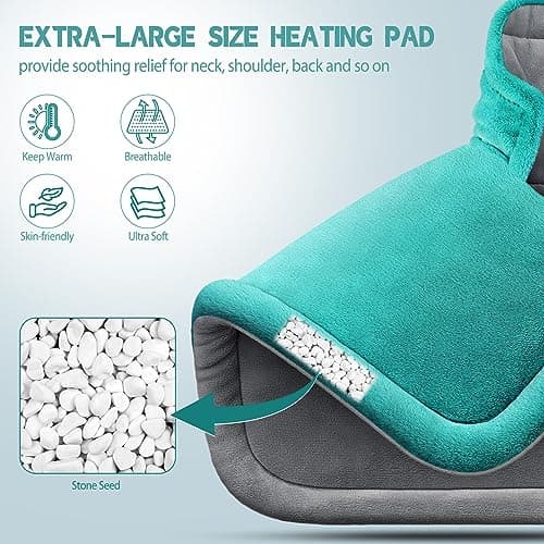 Neck Shoulder Heating Pad Gift for Back Pain Relief, Electric Weighted Heat Pads for Cramps, Leg and Foot, Gifts for Christmas, Mothers Day, Fathers Day, Birthday, Women, Men, Mom, Dad