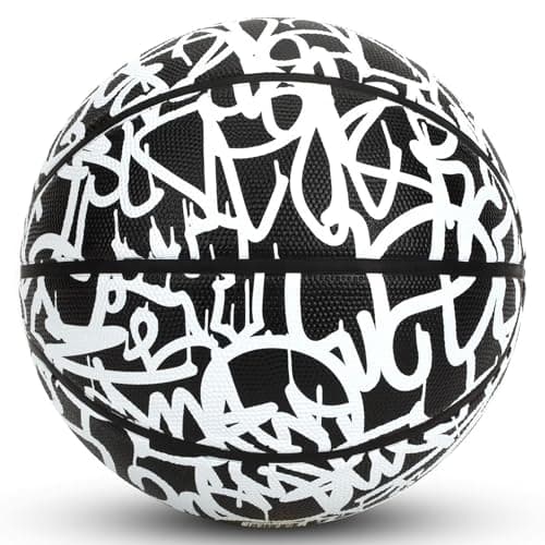 AND1 Chaos Rubber Basketball: Game Ready, Office Regulation Size (29.5”) Streetball, Made for Indoor/Outdoor Basketball Games- Graffiti Series