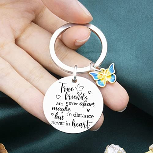 Friends Keychain Friendship Gifts For Women Bff Bestie Best Friend Birthday Gifts for Women Long Distance Gift For Woman Friend Female Best Friends Birthday Christmas Gift Small