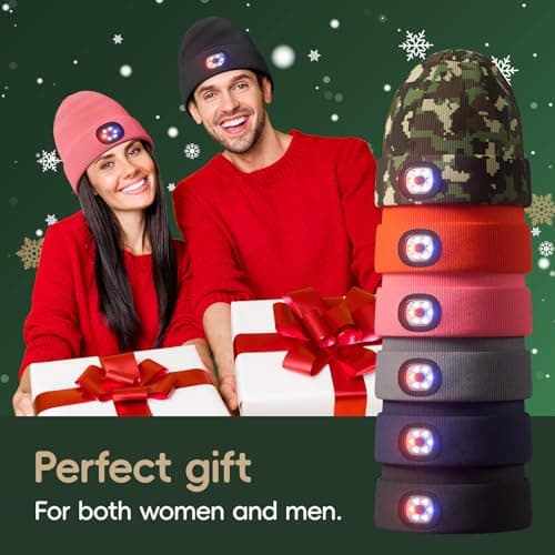Unisex Beanie with The Light, Gifts for Men Women Husband Him