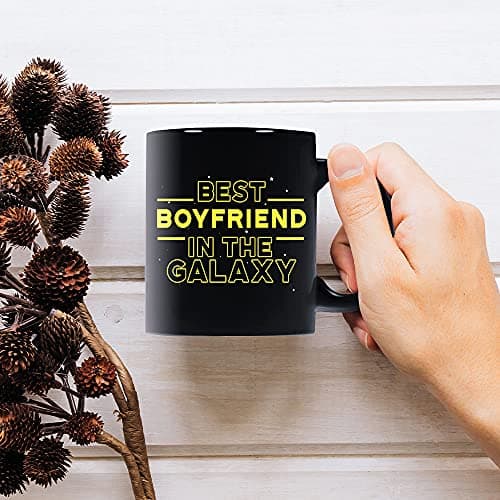 Fatbaby Best Boyfriend in the Galaxy Coffee Mug,Funny Birthday Valentine's Day Christmas Gifts For Boyfriend Him Tea Cup 11 oz