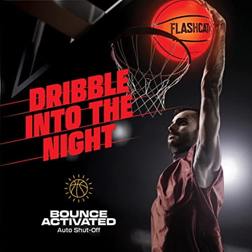 Light Up Basketball - Glow in The Dark - Sports Gear Accessories Gifts for Boys 8-15+ Year Old - Kids Teens Gift Birthday Ideas - Teen Boy Toys Ages 8 9 10 11 12 13 14 15 Outdoor Teenager
