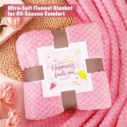 Birthday Gifts for Women, Gift Basket for Mom Wife Sister Her Friends, Luxury Self Care Spa Set with Blanket, Thank You Get Well Soon Holiday Gifts Box for Mother Valentine Day (Red)