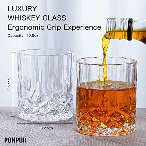 PONPUR Gifts for Brother, Whiskey Decanter Set with 2 Whisky Glasses, Unique Cool Stocking Stuffers Birthday Gift for Brothers from Sister, Best Christmas Presents for Men
