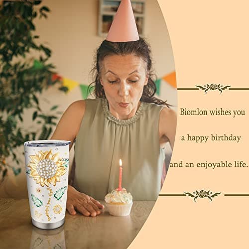 60th Birthday Gifts for Women Tumbler 20oz, Happy 60th Birthday Decorations, 60 Year Old Gifts for Women/Her/Mom/Grandma