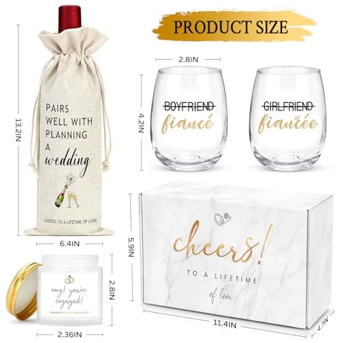 Engagement Gifts for Couples Women Newly Engaged Gift for Her Fiance Gifts for Women Unique Engagement Decorations Just Engaged Present Ideas for Her Him Bride Men Future Mr and Mrs Best Friend