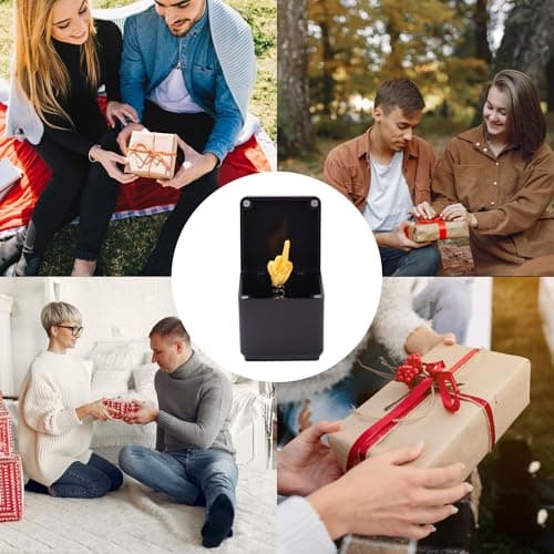 Gag Gifts for Him Her Adults,Middle Finger in a Box, Funny Gifts White Elephant Gifts for Adults, Christmas Stocking Stuffers for Men Quirky Joke Prank