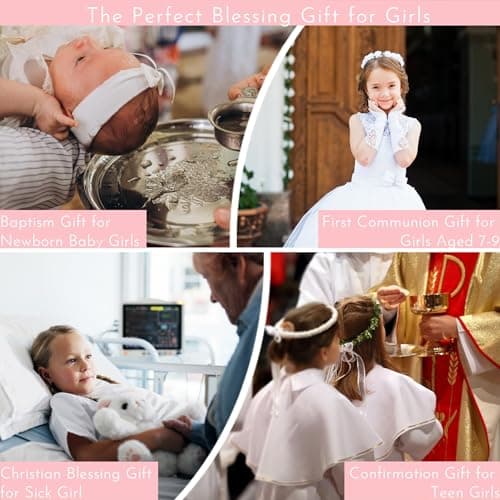 Baby Girl Baptism Gifts, Christmas First Communion Catholic Confirmation Gifts for Newborn BabyGirl, Acrylic Plaque Christian Christening Dedication Baptismal Gift for Teenage, Little Girl