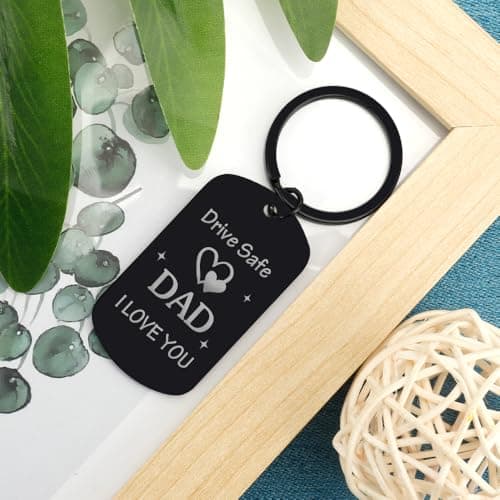 Gifts for Dad from Daughter Son, Drive Safe Keychain Dad Christmas Gift Stocking Stuffers for Birthday Thanksgiving Father's Day Gift for Husband from Wife